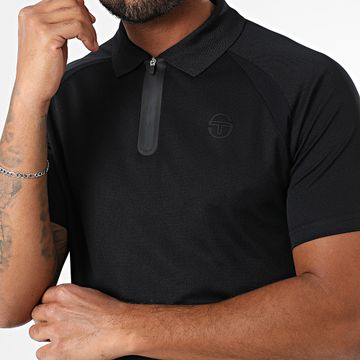 Sergio Tacchini - Polo Rispecchio de manga corta y cuello con cremallera 41021 Negro