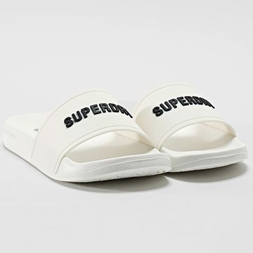 Superdry - Chanclas Logo MF310271A Blanco Negro