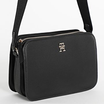 Tommy Hilfiger - Bolso Mujer Logotape Cámara 7229 Negro Oro