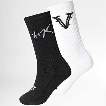 Vrunk - Juego De 2 Pares De Calcetines Negros Blancos