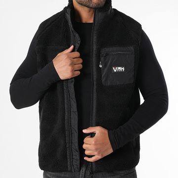 Vrunk - Chaqueta sin mangas Sherpa Negra