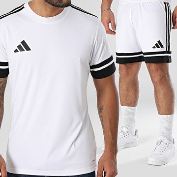Adidas Performance - Conjunto de camiseta y pantalón corto Squa 25 JG5835 JH3412 Blanco Negro