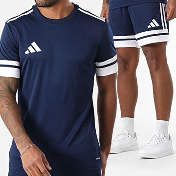 Adidas Performance - Conjunto de camiseta y pantalón corto Squa 25 JG5830 JH3410 Azul marino Blanco