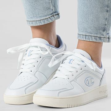 Champion - Rebound 2.0 Low Blanco Polvo Azul Zapatillas Mujer