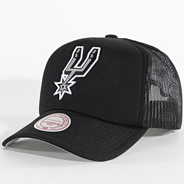Mitchell and Ness - San Antonio Spurs HT8032 Evergreen Trucker Cap Negro