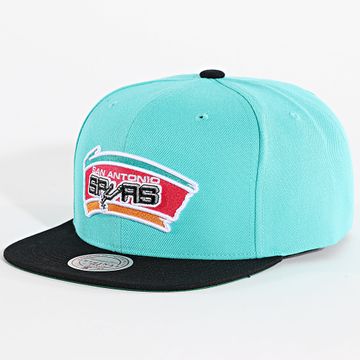 Mitchell and Ness - Gorra San Antonio Spurs Turquesa Negra Snapback Top Spot