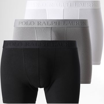 Polo Ralph Lauren - Juego de 3 calzoncillos bóxer 714966105004 Negro Gris Blanco