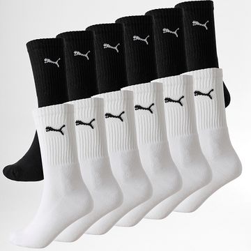 Puma - Lote de 12 pares de calcetines 701219574 Blanco Negro