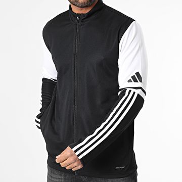 Adidas Performance - SQ25 Chaqueta con cremallera JE2774 Negro Blanco