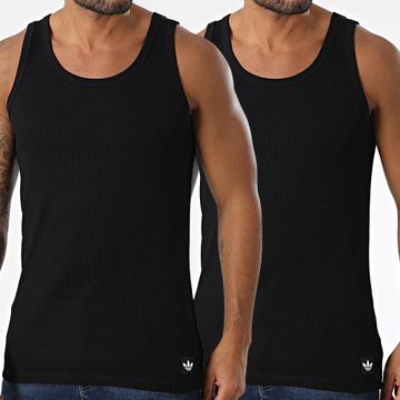 Adidas Originals - Lote de 2 camisetas de tirantes Comfort Rib JK3877 Negro