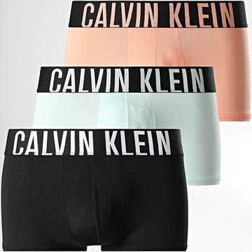 Calvin Klein - Juego de 3 calzoncillos bajos NB3611A Negro Naranja Verde Agua