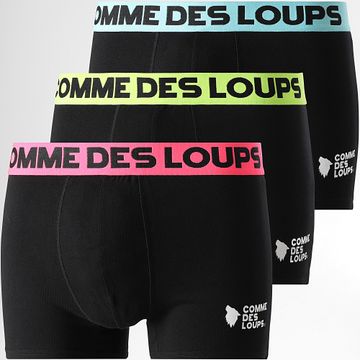 Comme Des Loups - Juego de 3 calzoncillos bóxer clásicos negros