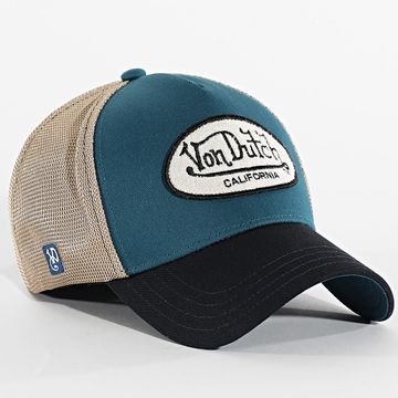 Von Dutch - Gorra Terry Trucker Azul Pato Beige Negro