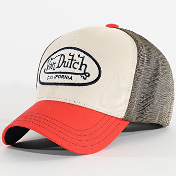 Von Dutch - Gorra Trucker Terry 07 Beige Verde Caqui Naranja
