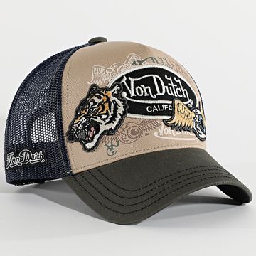 Von Dutch - Gorra Trucker Parches 07 Beige Verde Caqui Azul Marino
