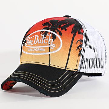 Von Dutch - Gorra Trucker Subl 05 Naranja Negro Blanco
