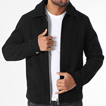 Frilivin - 310 Chaqueta negra con cremallera