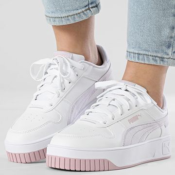 Puma - Carina Street Beach Florals Jr 400653 Blanco Lila Escarcha Rosa Malva Zapatillas Mujer