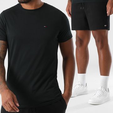 Tommy Jeans - Conjunto de camiseta y pantalón corto 4411 1931 Negro