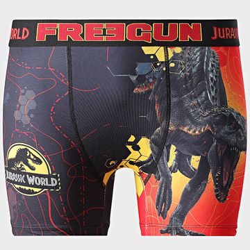 Freegun - Jurassic World Boxer Negro Rojo Naranja Amarillo