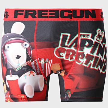 Freegun - Calzoncillos Lapins Crétins Negro Rojo