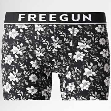Freegun - Boxer Signature Negro Gris Blanco Floral