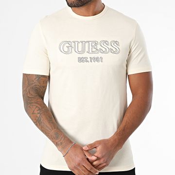 Guess - Camiseta slim M5GI07-I3Z14 Beige