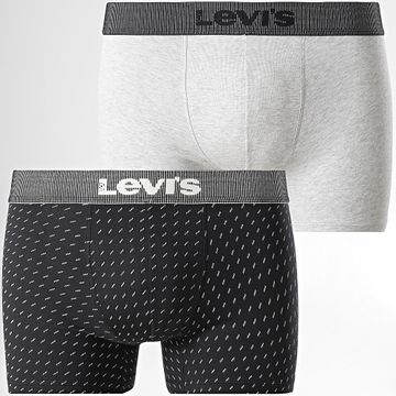 Levi's - Juego de 2 calzoncillos bóxer 701232215 Negro Gris Heather