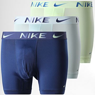 Nike - Juego de 3 bóxers Dri-Fit Essential Micro KE1157 Azul marino Verde claro