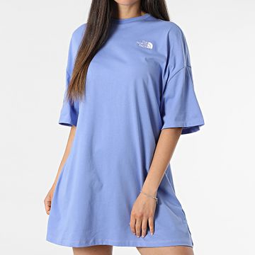 The North Face - Vestido camisero Essential Tee de mujer A87NF Azul claro