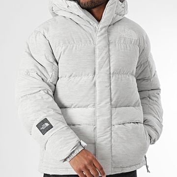 The North Face - Chaqueta de pluma con capucha Regrind Himalayan A8BNK Gris jaspeado