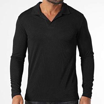 Uniplay - Polo de manga larga 183 Negro