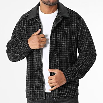 Uniplay - 178 Chaqueta negra de cuadros con cremallera