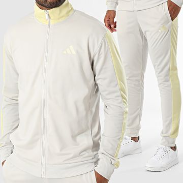 Adidas Performance - Chándal a rayas JI8899 Beige