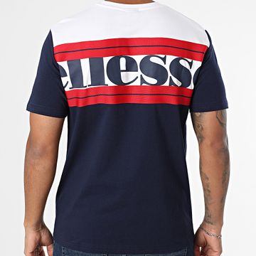 Ellesse - Macchio SHZ22108 Camiseta blanca azul marino