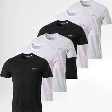 Guess - Juego de 6 camisetas U4YG52-KCAM1 Negro Blanco Gris brezo