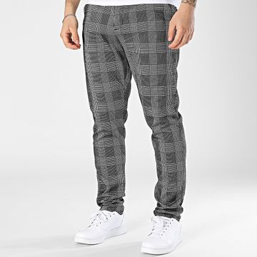 John H - 121 Negro Blanco Skinny Carréaux Pantalones