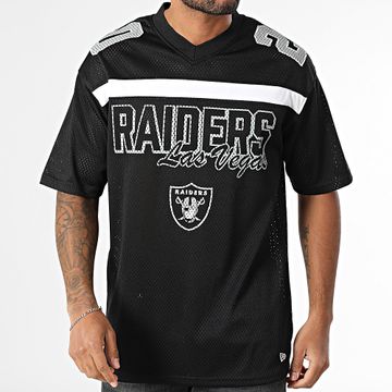 New Era - Camiseta oversize cuello pico Raiders Las Vegas 60596386 Negro Gris Blanco