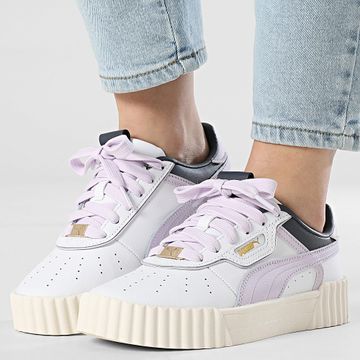 Puma - Carina 3.0 Luxe Zapatillas Mujer 400724 Puma Blanco Lila Escarcha