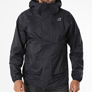 K-Way - Cortavientos con capucha y cremallera Roche Negro