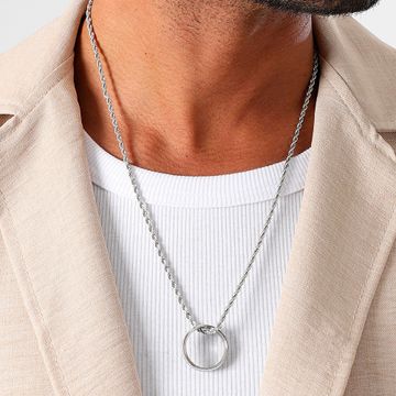 LBO - Collar Con Colgante Anillo De Plata