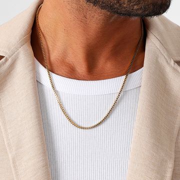 LBO - Collar de malla veneciana dorada de 2,5 mm
