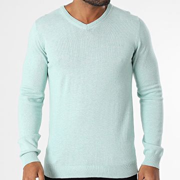 Teddy Smith - Pulser 3 Jersey cuello pico 11516830D Turquesa Chiné
