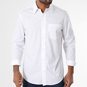 Calvin Klein - Camisa de manga larga LV040QM160 Blanca