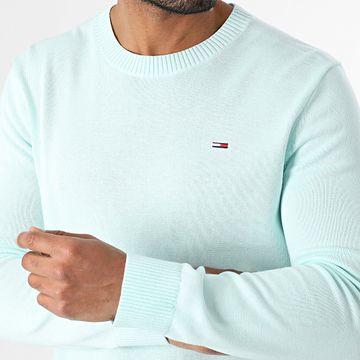 Tommy Jeans - Slim Essential 8895 Jersey azul turquesa