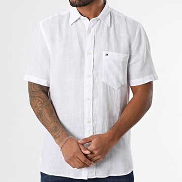 Tommy Hilfiger - Camisa blanca de manga corta 7540 Pigment Dye Linen