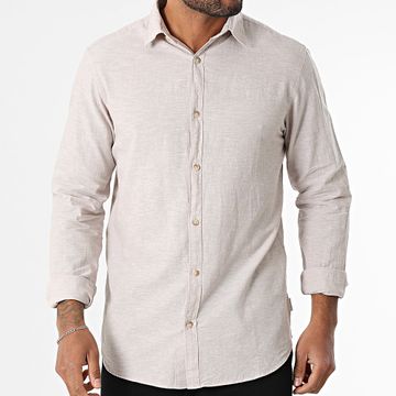 JJREBEL - Camisa de manga larga Moss Sunny Beige