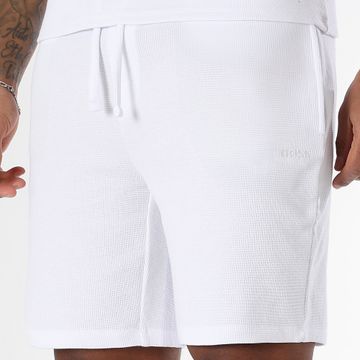 BOSS - Pantalón corto Waffle 50535884 Blanco