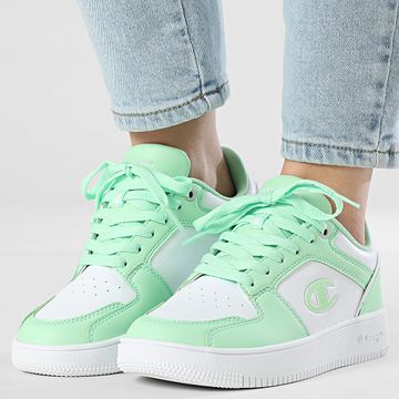 Champion - Rebound 2.0 Low Zapatillas Mujer S11470 Verde Blanco