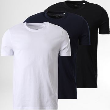 LBO - Lote de 3 Camisetas Regular Negro Blanco Azul Marino